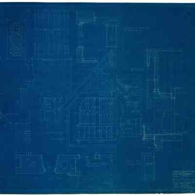 Blueprint: Carriage House chimney and balcony