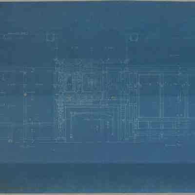 Blueprint: Library south elevation