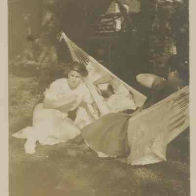 Three people and a hammock