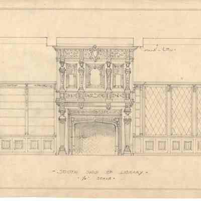 Drawing: Library south elevation