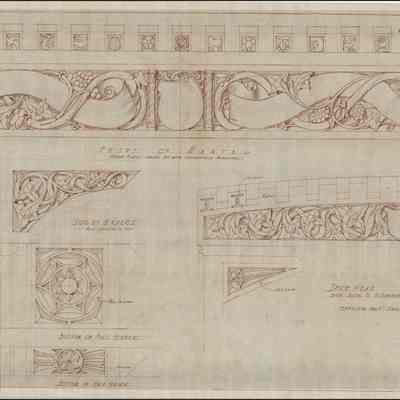 Drawing: Red Bedroom woodwork