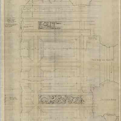 Drawing: Round Room woodwork