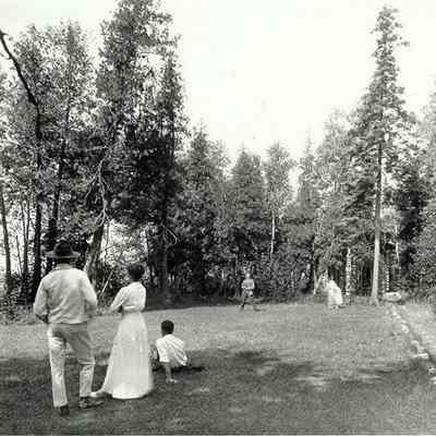 Croquet game at Cedar Lodge