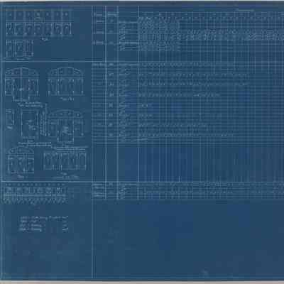 Blueprint: Dimensions of steel casements