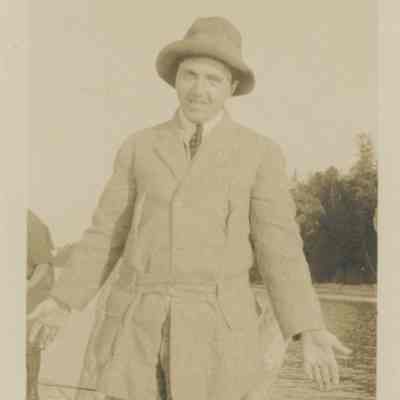 Cecil Fanning standing on dock