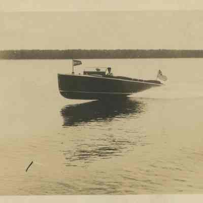 Chris Craft boat, the "Sally Ann"
