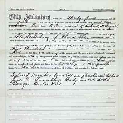 Deed to Cedar Lodge property