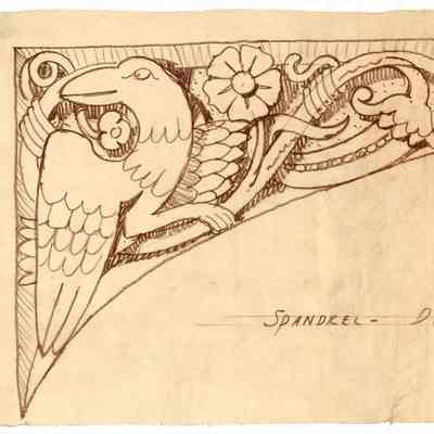 Drawing: Spandrel in Great Hall