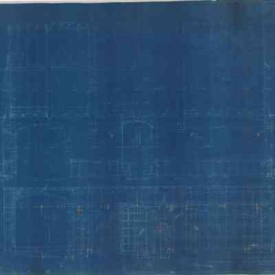 Blueprint: Great Hall east elevation