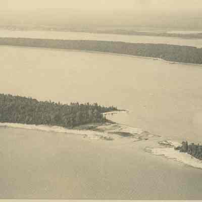 Aerial view of Les Cheneaux Islands, Michigan