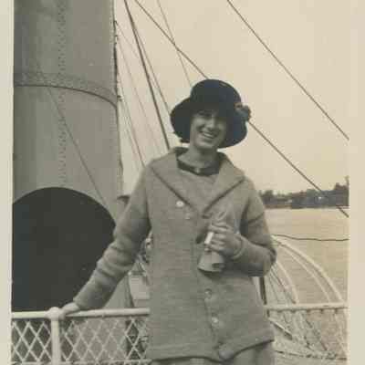 Young woman on board a boat