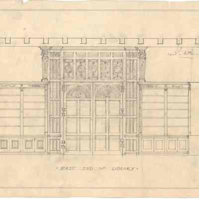 Drawing: Library east and west elevations