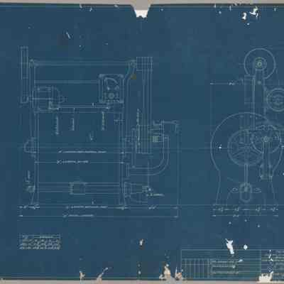 Blueprint: 28" solid head Amer. wash belted motor drive