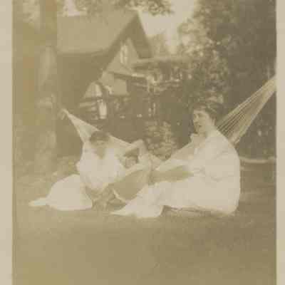 Three people and a hammock