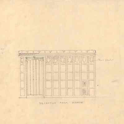 Drawing: Reception Room north and south elevations