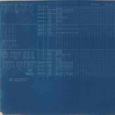 Blueprint: Dimensions of steel casements