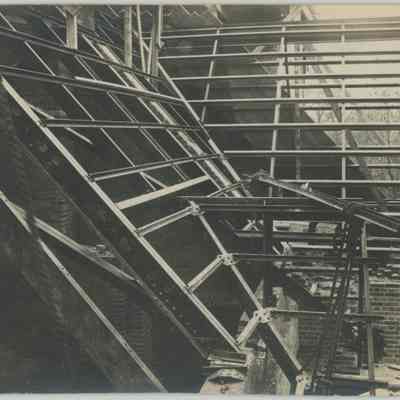Steel frame of roof