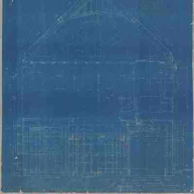 Blueprint: Great Hall north elevation