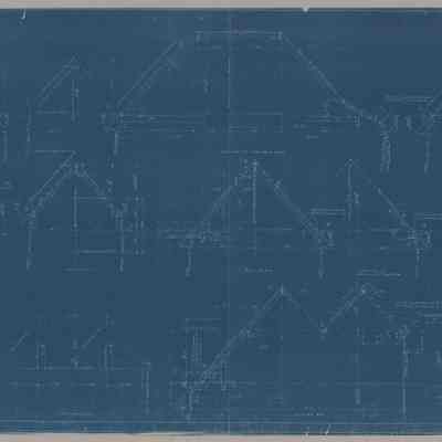 Blueprint: Diagram of roof sections