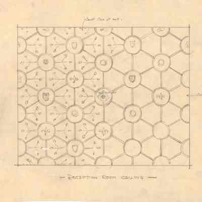 Drawing: Reception Room ceiling