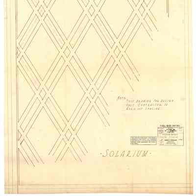 Drawing: Solarium leaded glass