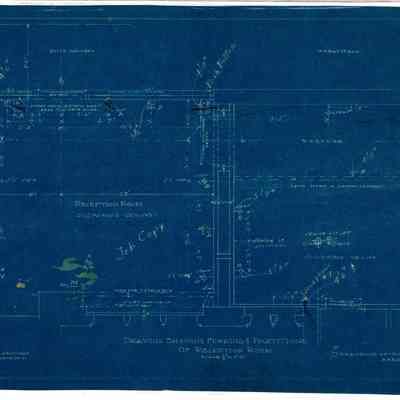 Blueprint: Reception Room furring and partitions plan