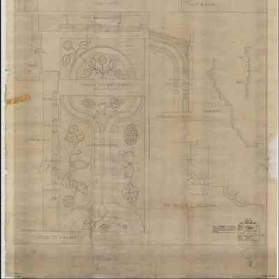 Drawing: Linenfold Hallway details