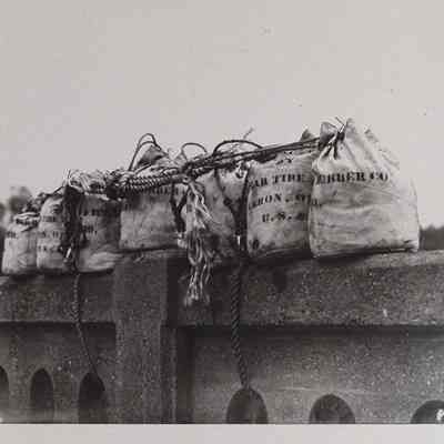 Sandbags on the bridge