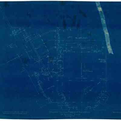 Blueprint: Morning Room furring and partitions plan