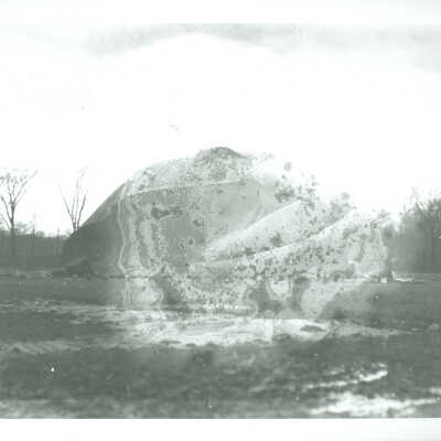 Observation balloon being deflated