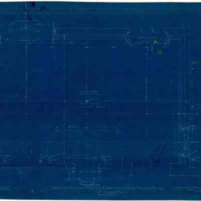 Blueprint: Great Hall second floor furring and partitions plan