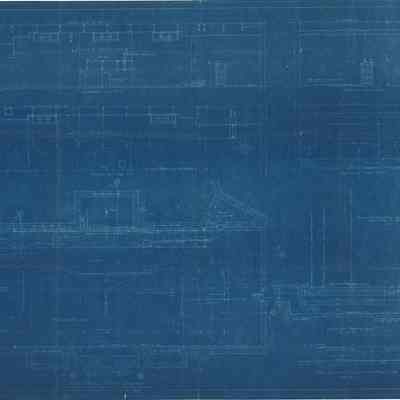 Blueprint: Tennis Court plans and elevations