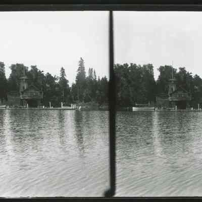 Boathouse and Main Cabin at Cedar Lodge