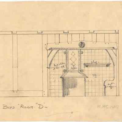 Drawing: Blue Bedroom north elevation
