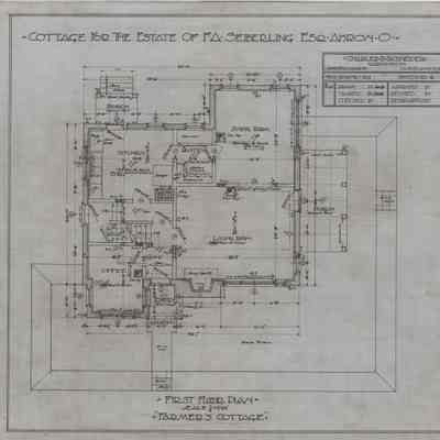 Drawing: Farmers cottage first floor plan