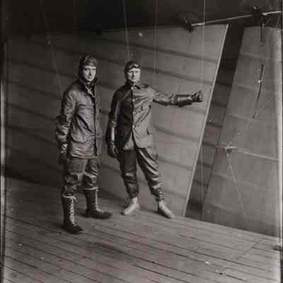 Ralph Upson & Herman Kraft with dirigible