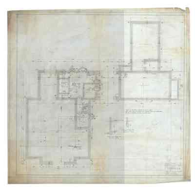 Drawing: Carriage House foundation plan