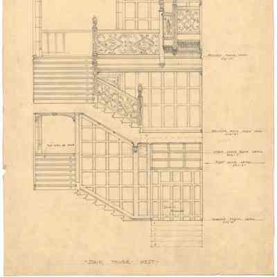 Drawing: Tower Stairs west elevation