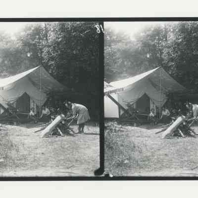 Chase family at a campsite