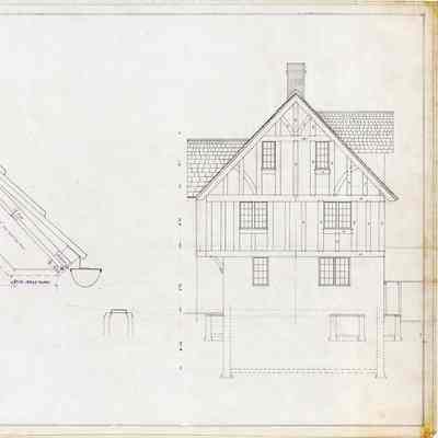 Drawing: Poultry Keeper's cottage north elevation