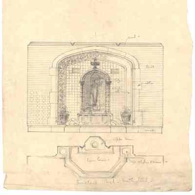 Drawing: West Porch north elevation concept