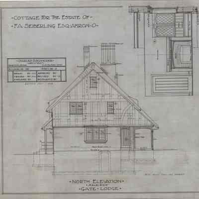 Drawing: Gate Lodge north elevation