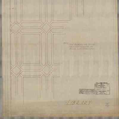 Drawing: Library leaded glass concept