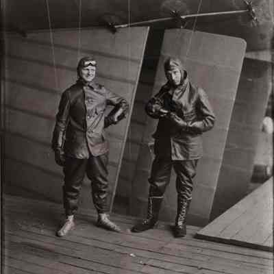 Ralph Upson & Herman Kraft with Dirigible