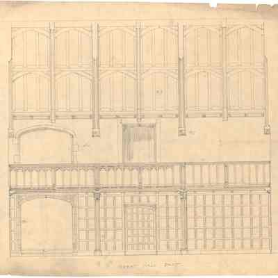 Drawing: Great Hall east elevation