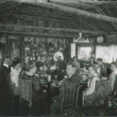 Group photo in the dining room at Cedar Lodge