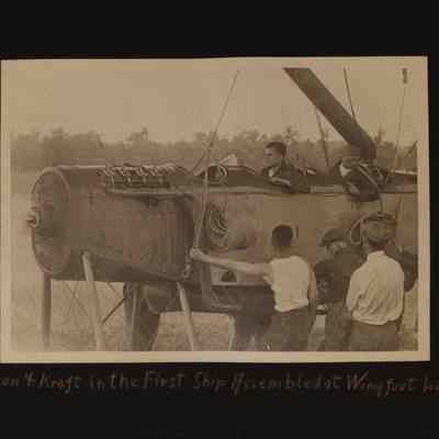 Upson and Kraft in First Ship Assembled at Wingfoot Lake