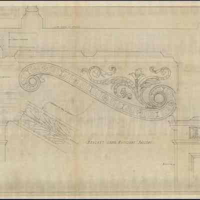 Drawing: Music Room balcony woodwork