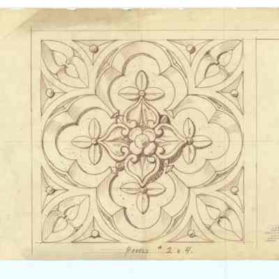 Drawing: Great Hall fireplace stone work