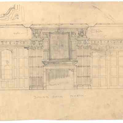 Drawing: Dining Room north and west concept elevations